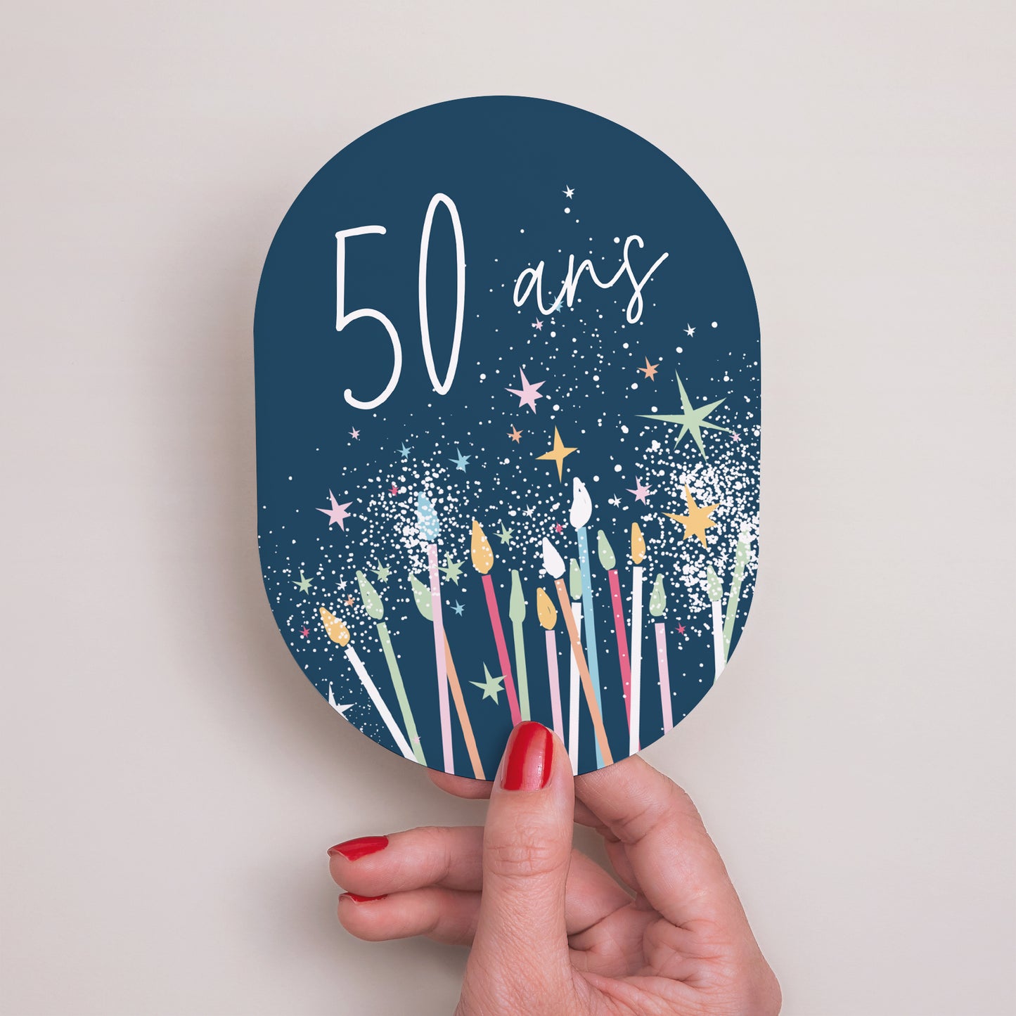 Invitations Anniversaire Adulte Ovale On souffle les bougies photo N° 2