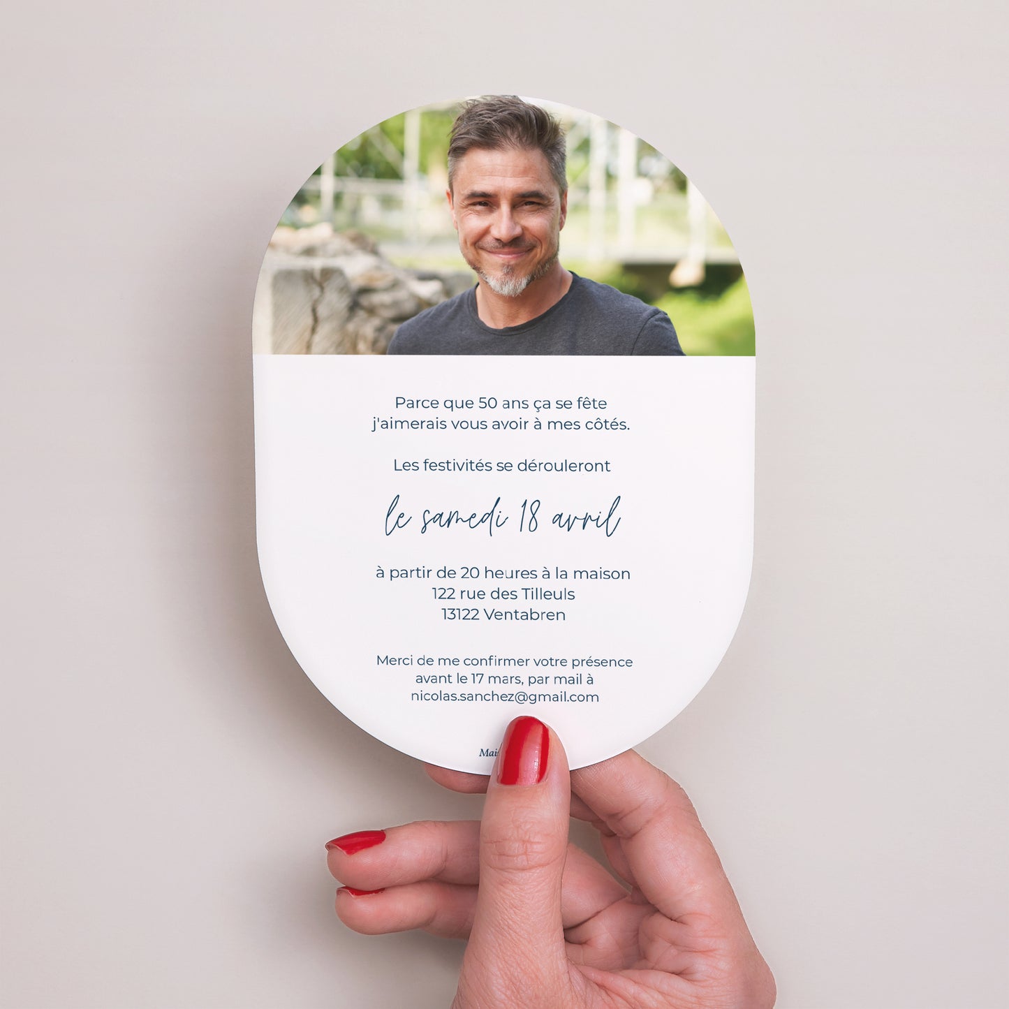 Invitations Anniversaire Adulte Ovale On souffle les bougies photo N° 3