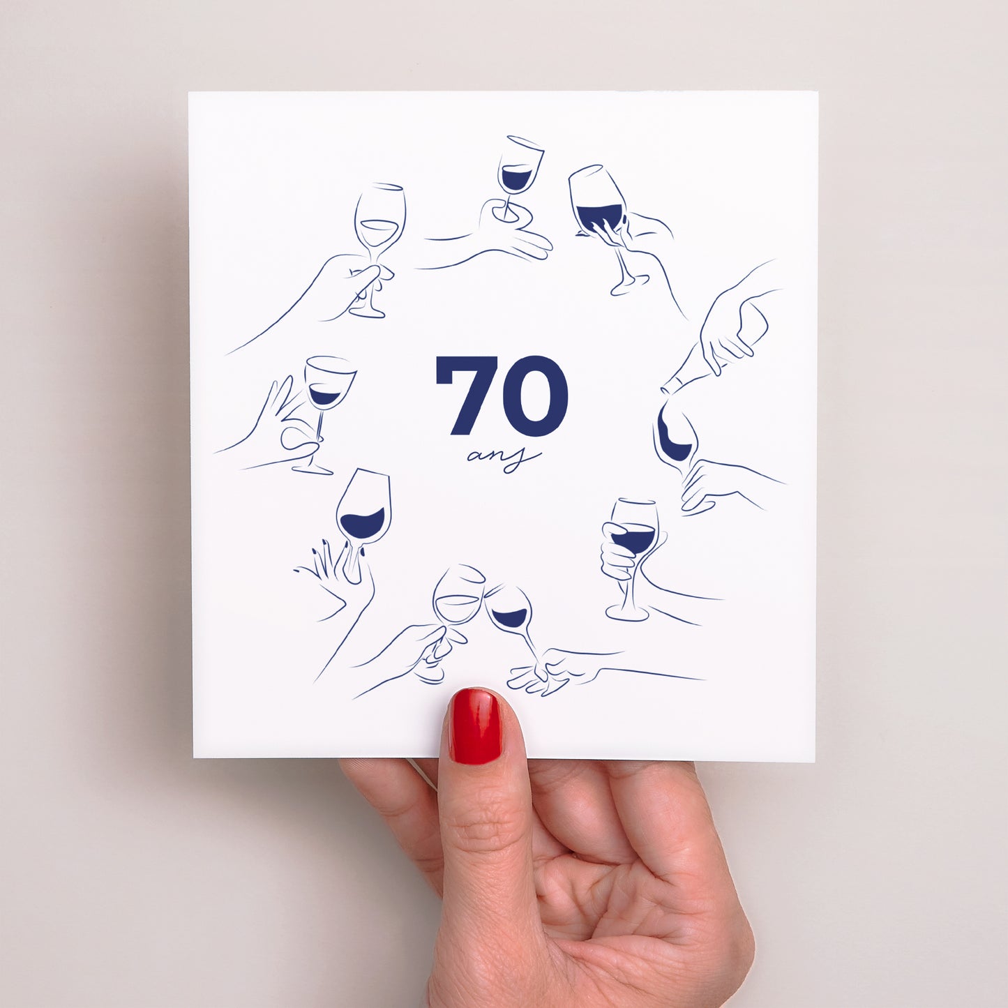 Invitations Anniversaire Adulte Carré Autour d'un verre photo N° 2