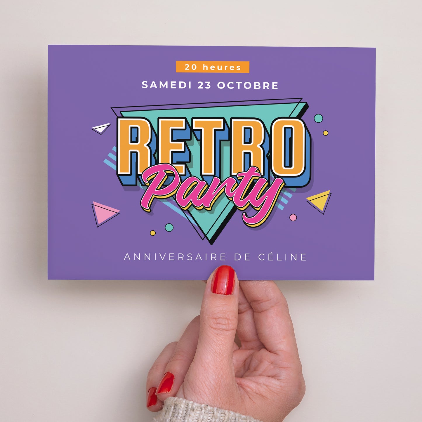 Invitations Anniversaire Adulte Paysage Retro Party photo N° 3