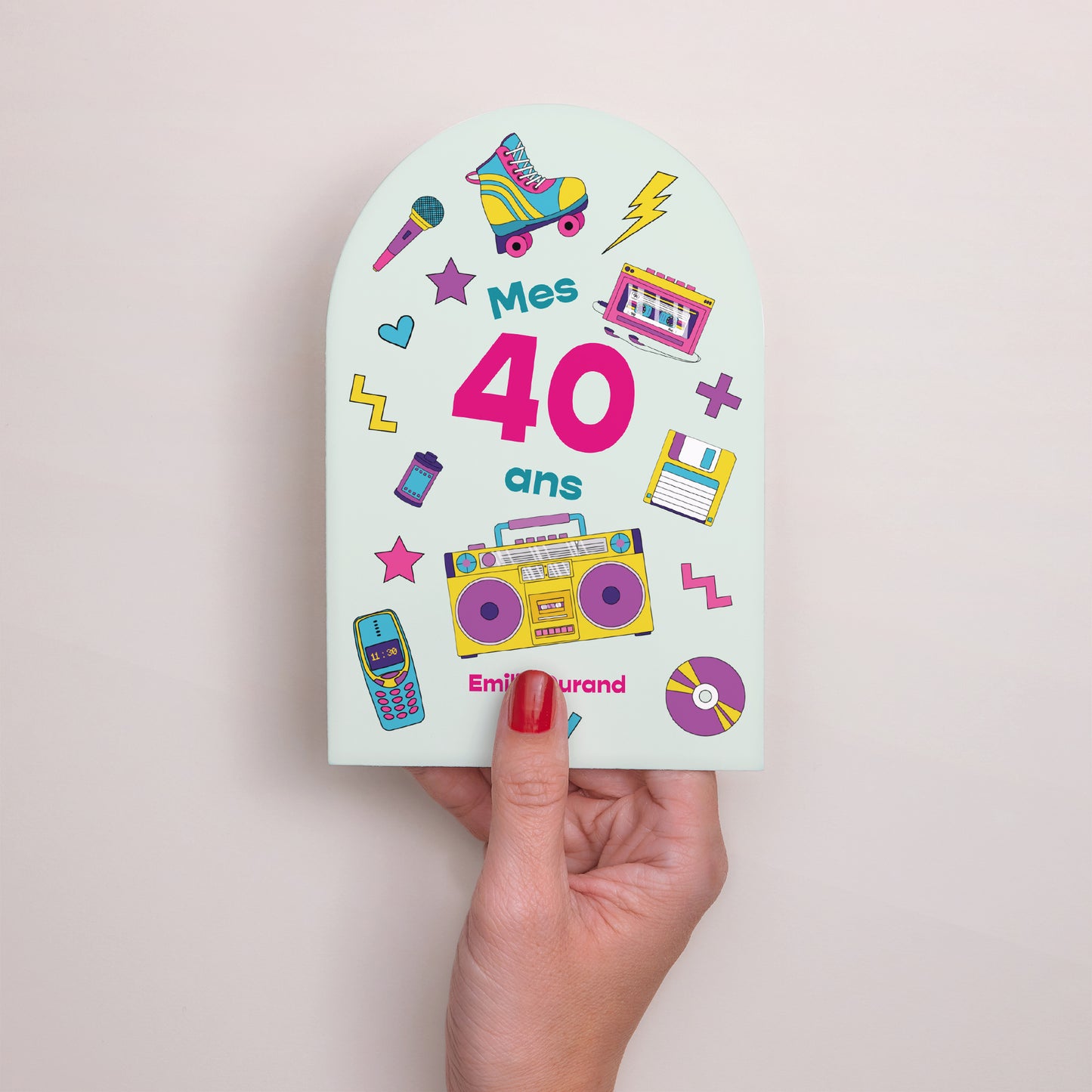 Invitations Anniversaire Adulte Arche Rétro 90 photo N° 2