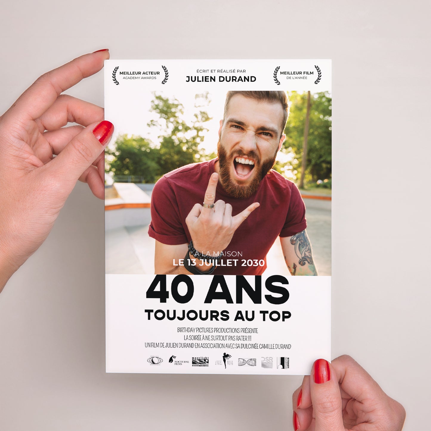 Invitations Anniversaire Adulte Grand format rectangle A l'affiche II photo N° 2