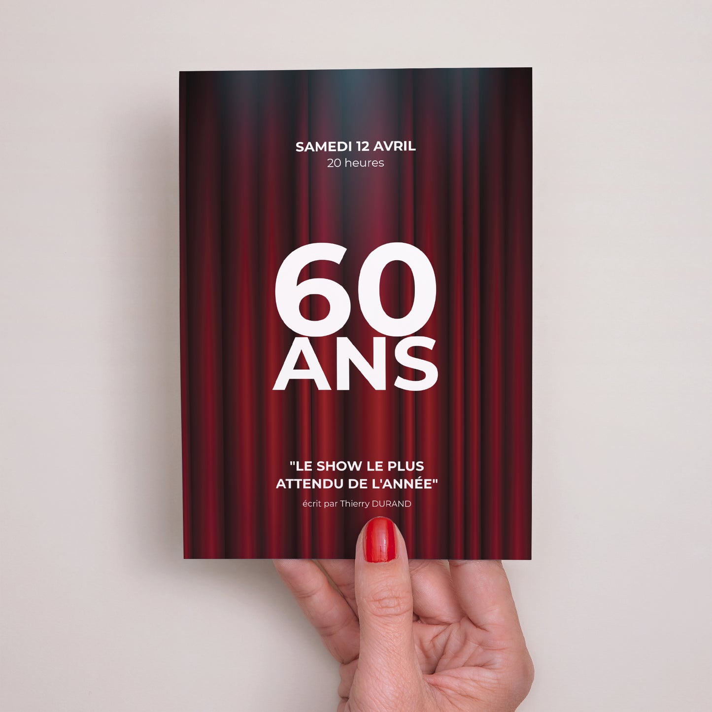 Invitations Anniversaire Adulte Portrait Show must go on photo N° 2