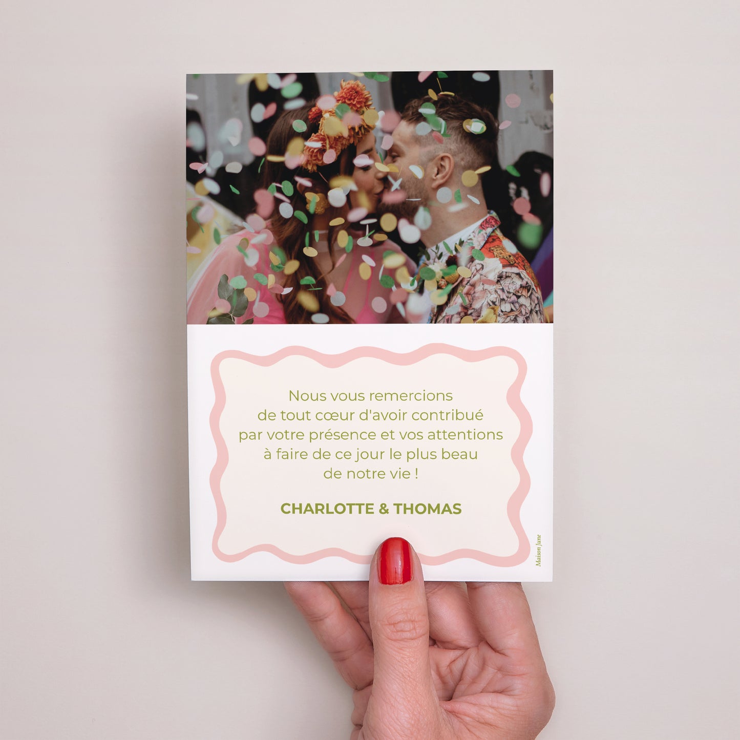 Remerciements Mariage Portrait Lisette photo N° 3