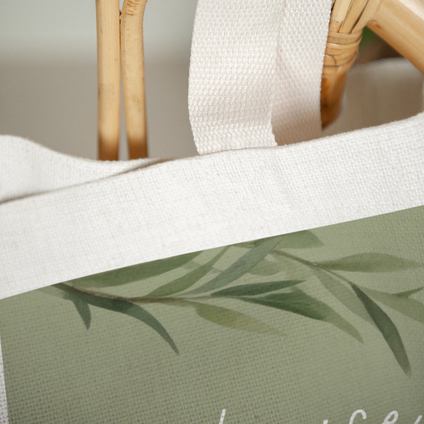 Tote bag Anse en toile Feuilles d'Olivier photo N° 3