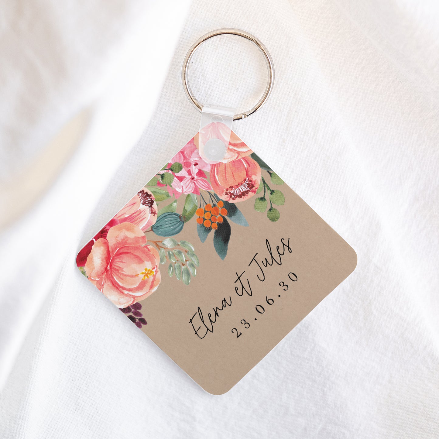 Porte-clés Objets Carré Pop's Flowers photo N° 1