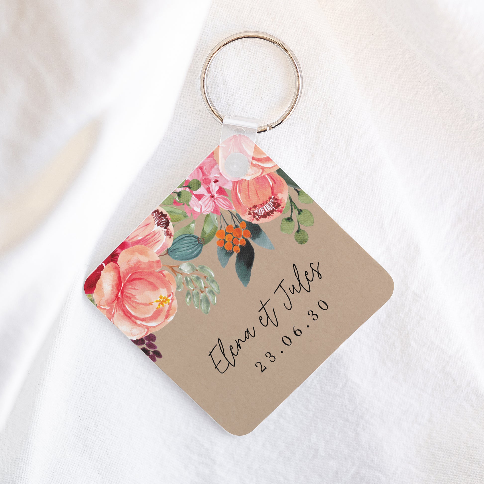 Porte-clés Objets Carré Pop's Flowers photo N° 1