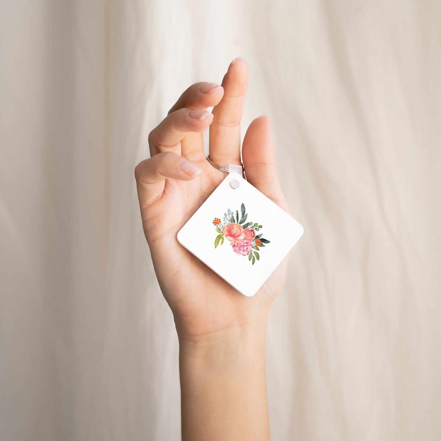 Porte-clés Objets Carré Pop's Flowers photo N° 2