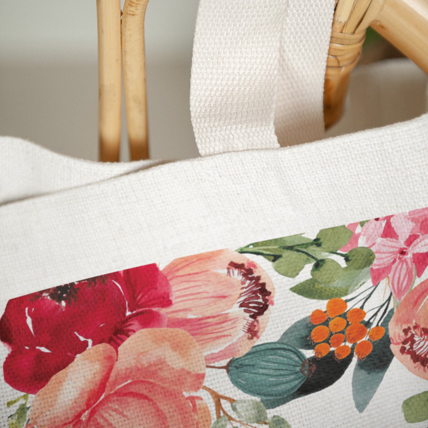 Tote bag Objets Anse en toile Pop's Flowers photo N° 3