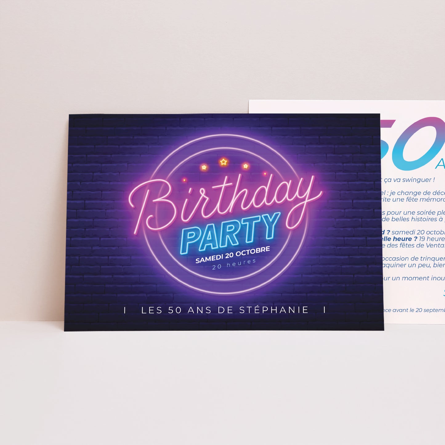 Invitations Anniversaire Adulte Paysage Birthday Party II photo N° 1