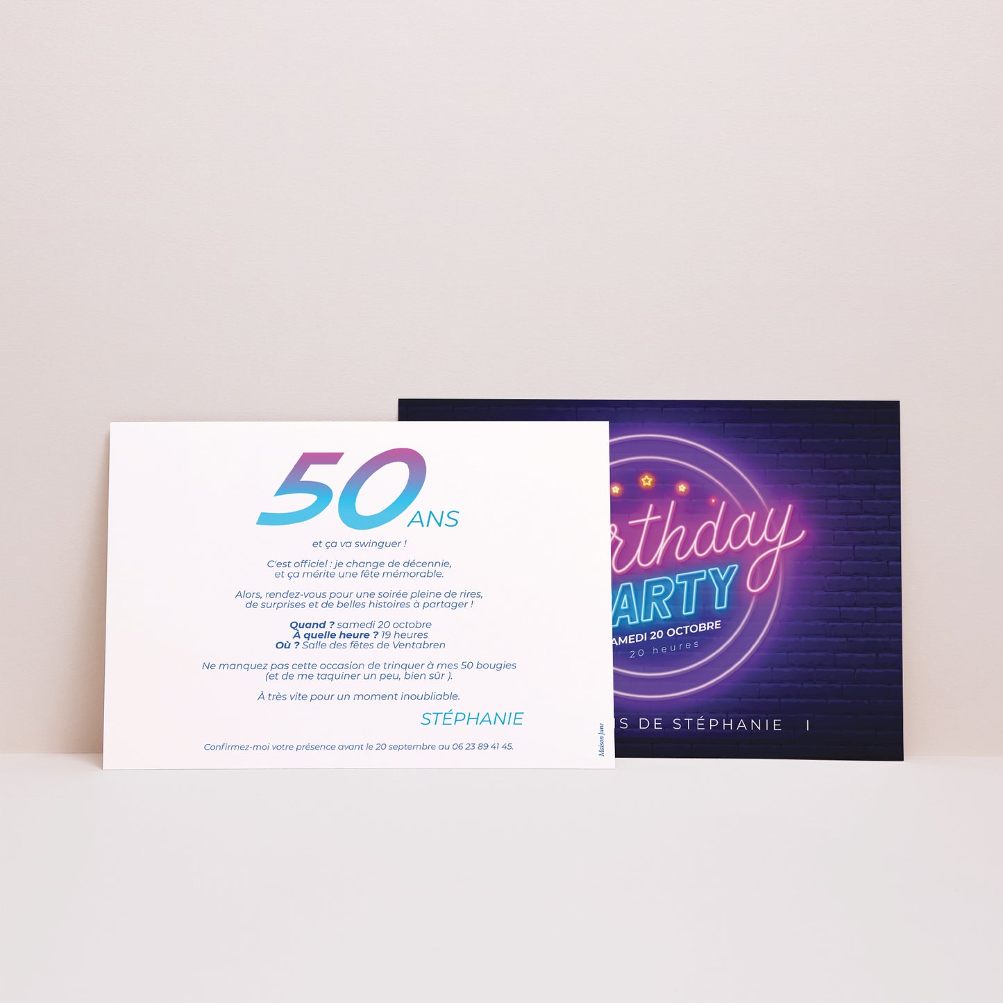 Invitations Anniversaire Adulte Paysage Birthday Party II photo N° 2