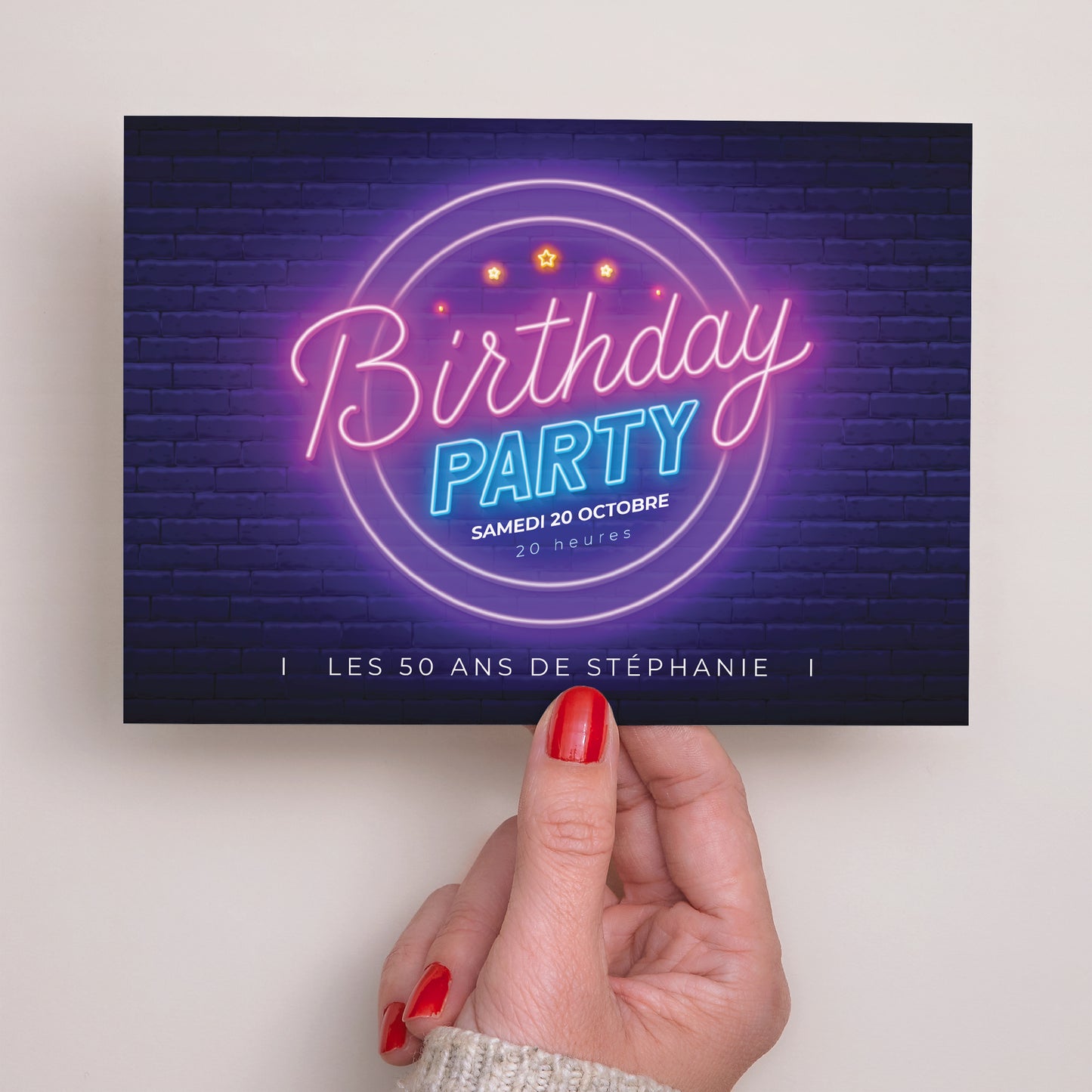 Invitations Anniversaire Adulte Paysage Birthday Party II photo N° 3