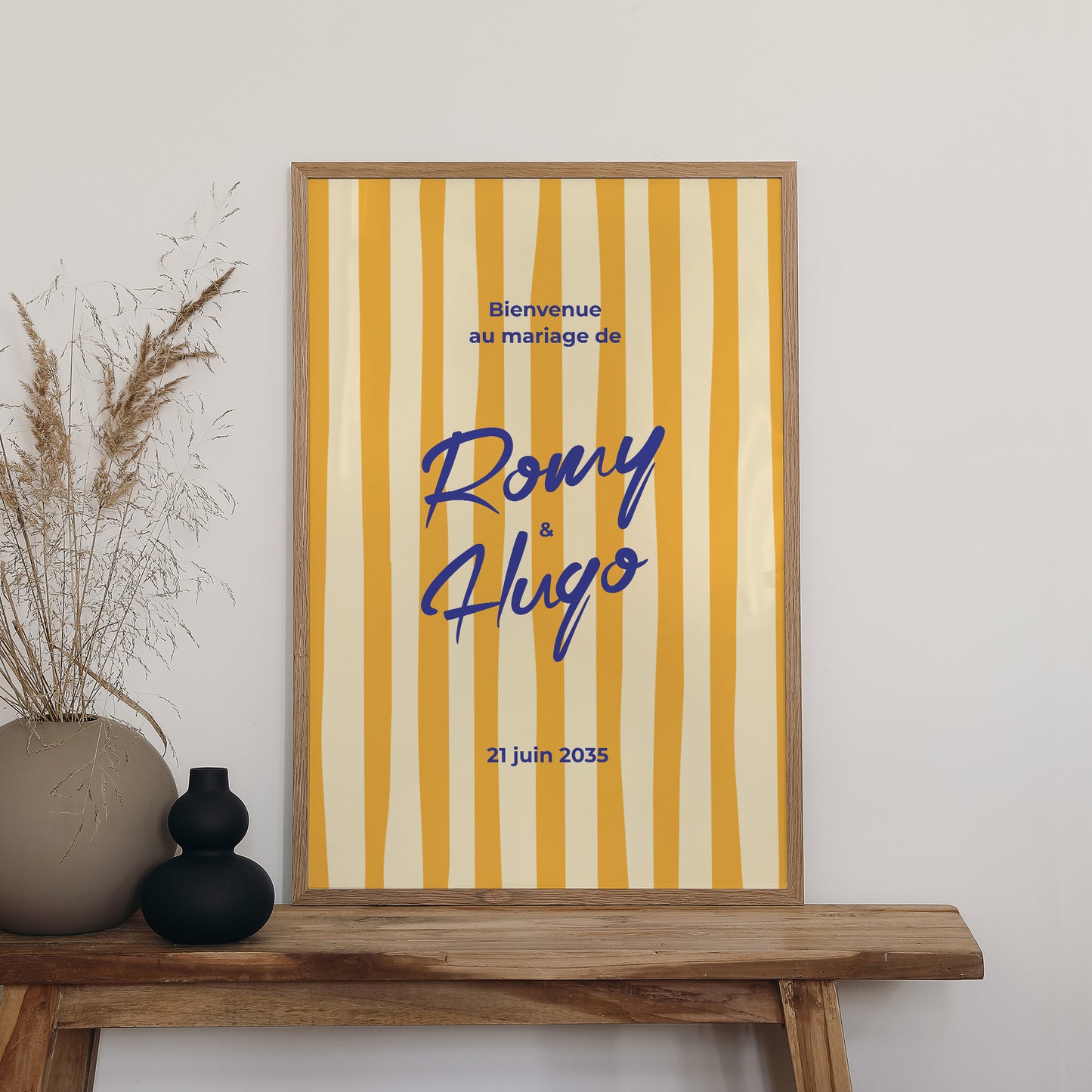 Panneau bienvenue Mariage Portrait 60 x 90 cm Comme un air d'été photo N° 2