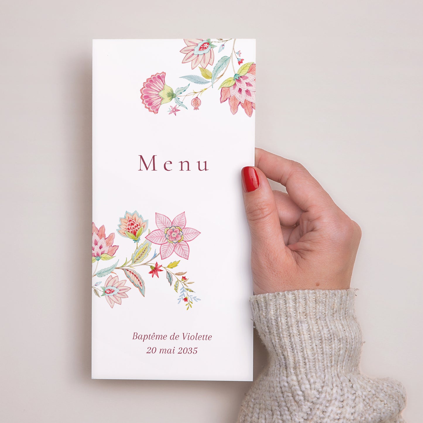 Menu Baptême Panoramique portrait Kamae photo N° 2