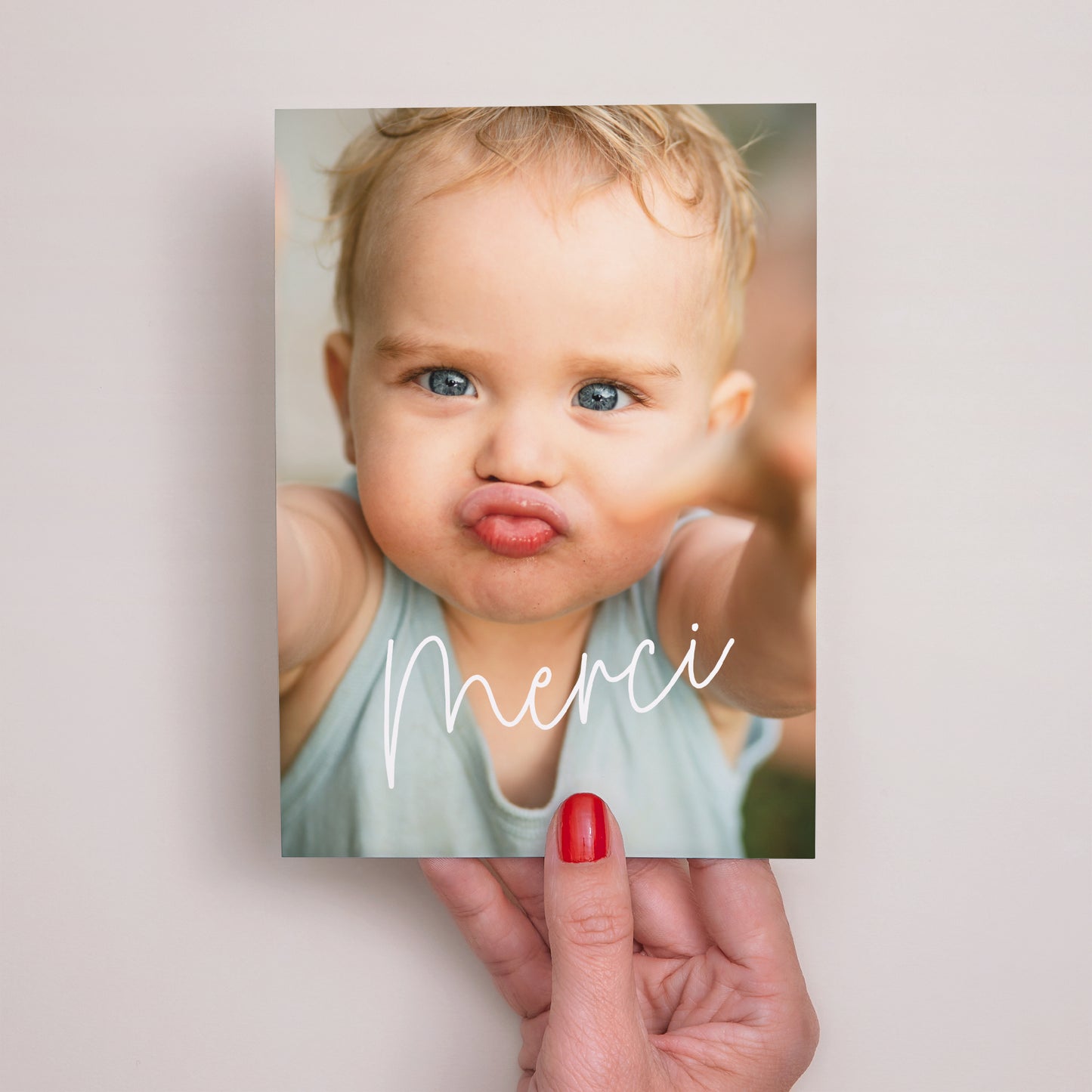 Remerciements Baptême Portrait Single baby photo N° 2