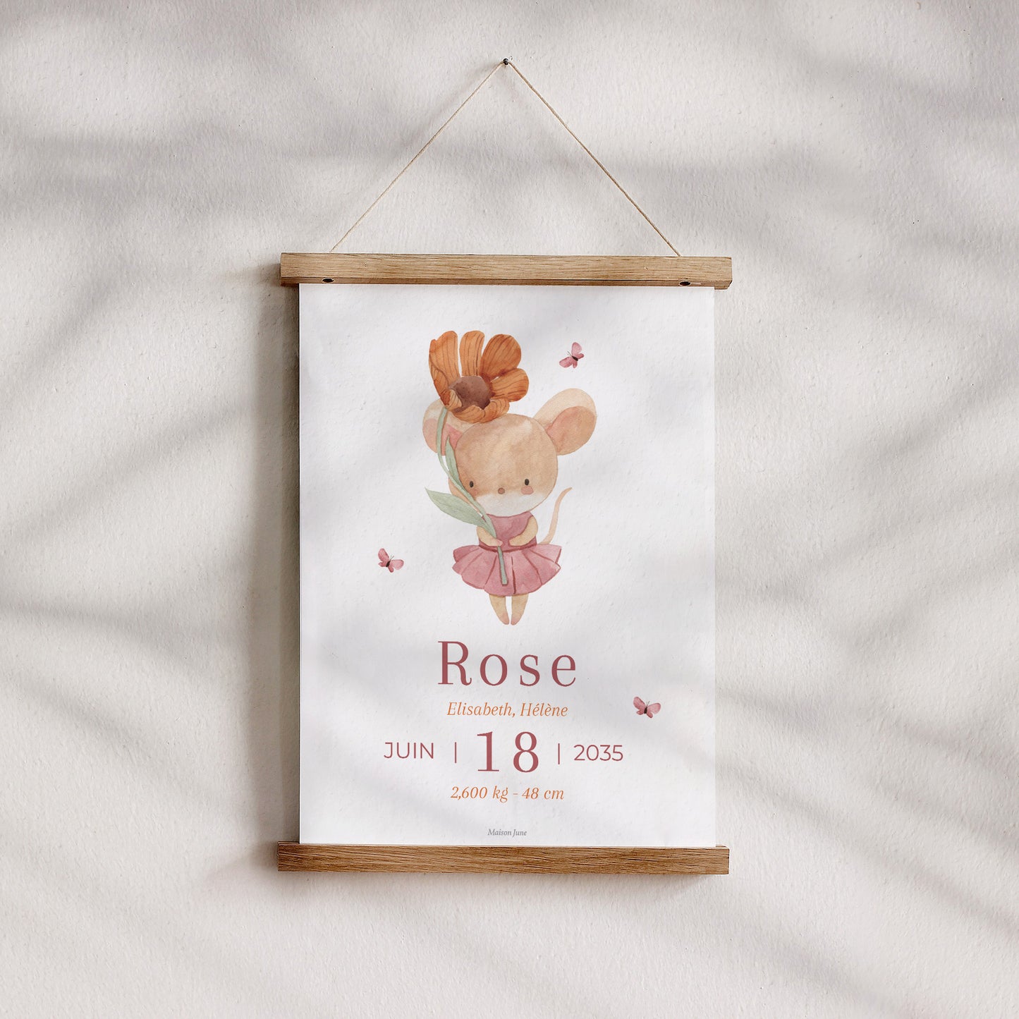 Affiche Naissance Portrait Lilli la souris photo N° 4