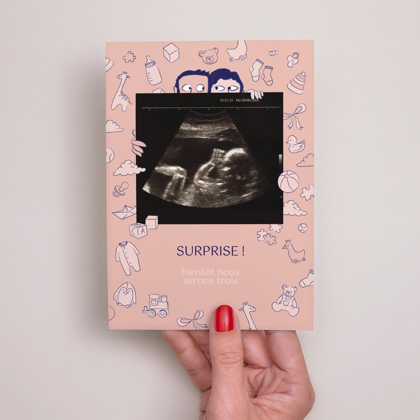 Carte annonce grossesse Naissance Portrait La belle aventure photo N° 2