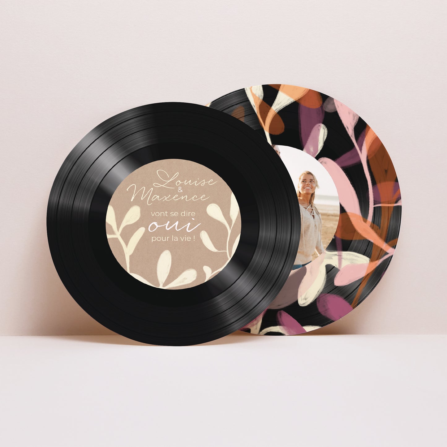 Faire-part Mariage Pochette disque Folie amoureuse photo N° 4