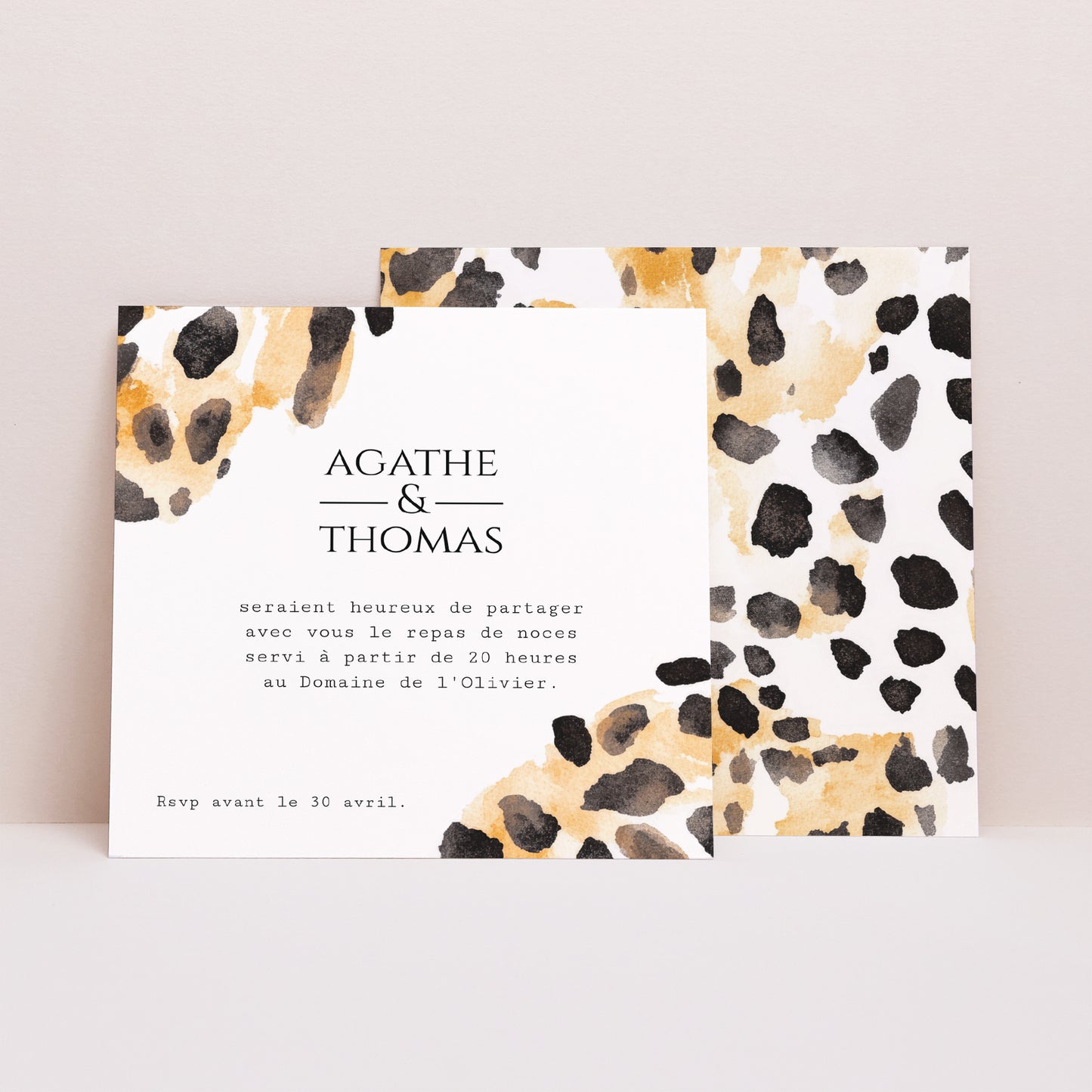 Invitations Mariage Carré Savannah Spirit photo N° 1