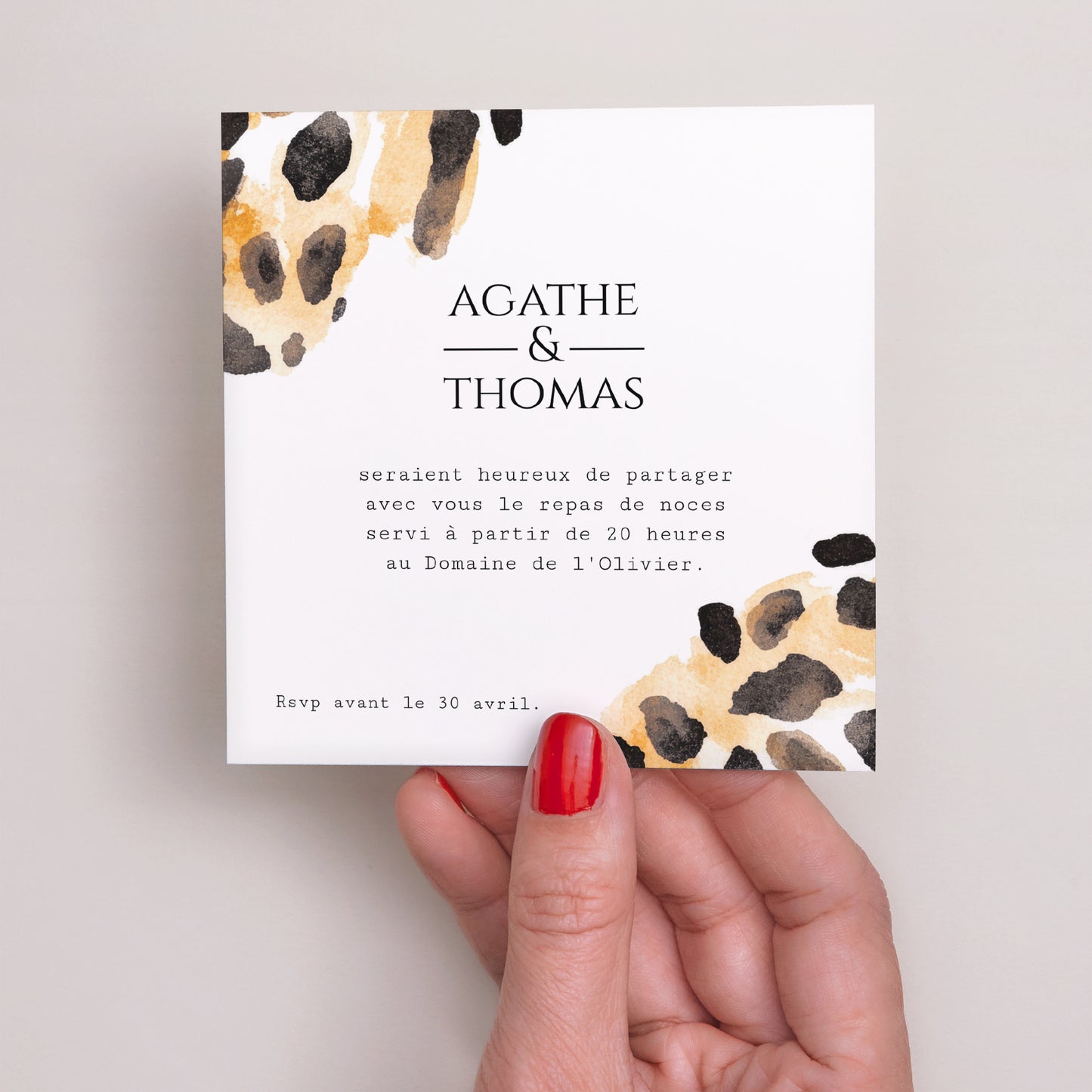 Invitations Mariage Carré Savannah Spirit photo N° 2