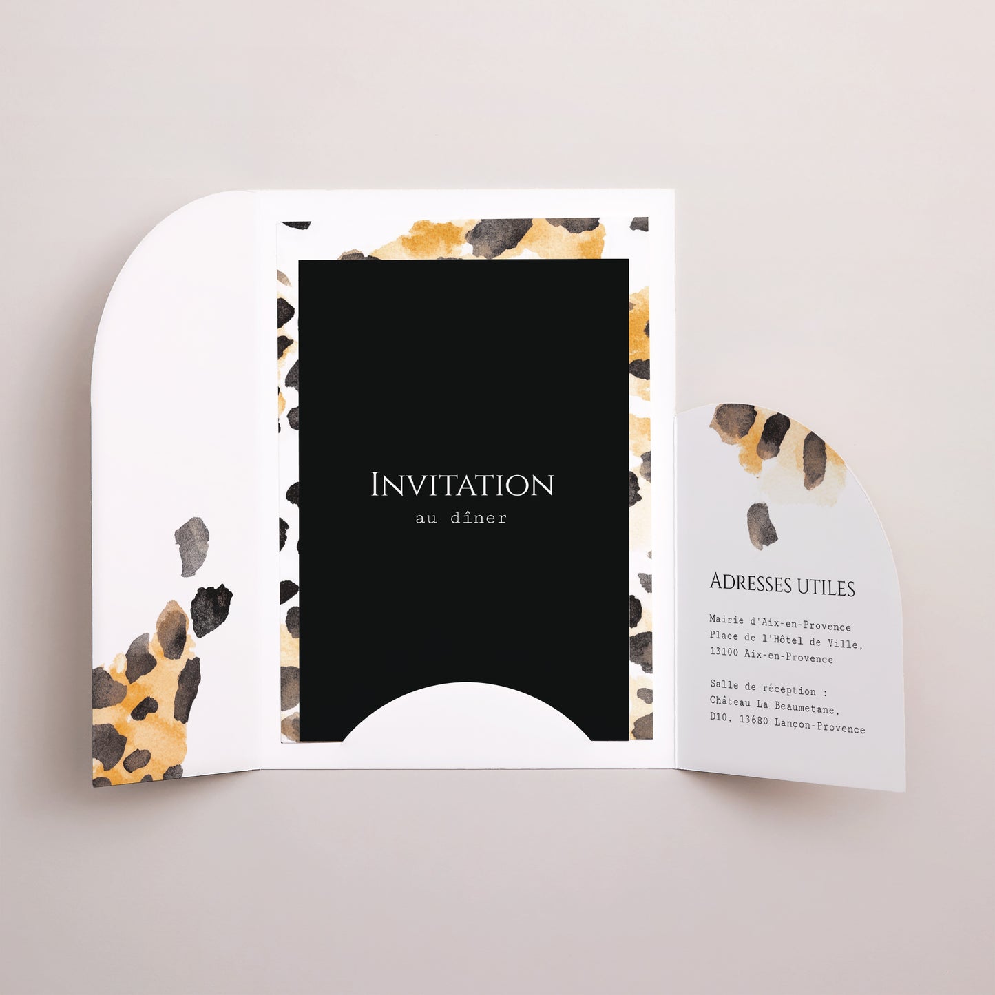 Faire-part Mariage Pochette 2 cartes Savannah Spirit photo N° 3