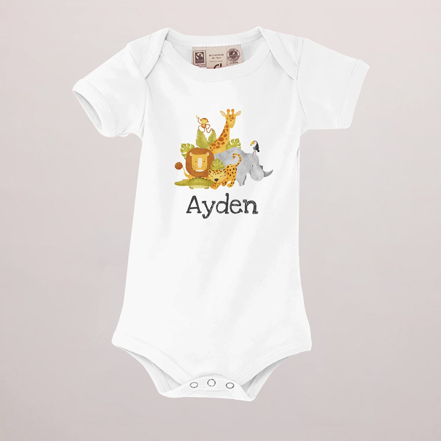 Body personnalisé Naissance blanc recto WildAura photo N° 1