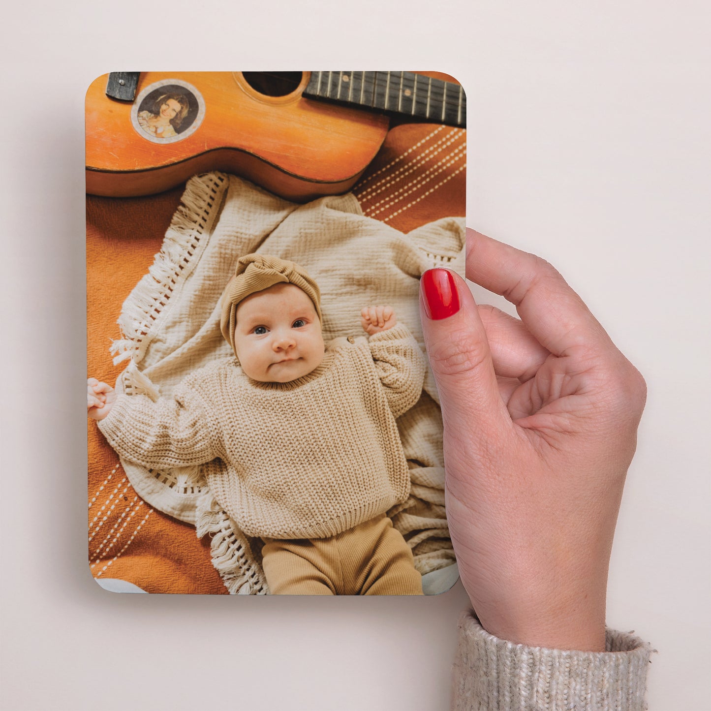 Faire-part Naissance Portrait, bords arrondis Joli cadeau II photo N° 3