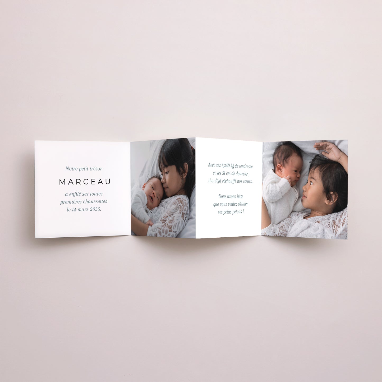 Faire-part Naissance Accordéon Au Fil des Petites Mailles photo N° 3