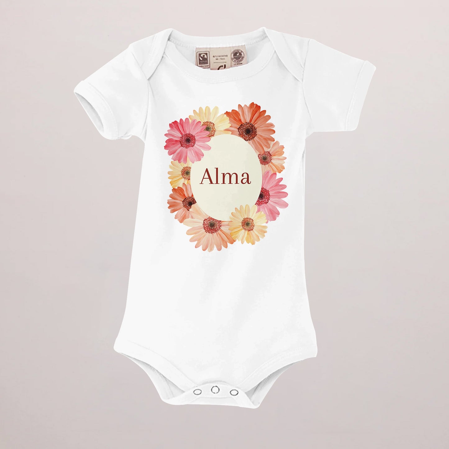Body personnalisé Naissance blanc recto Un Pétale d'Amour photo N° 1