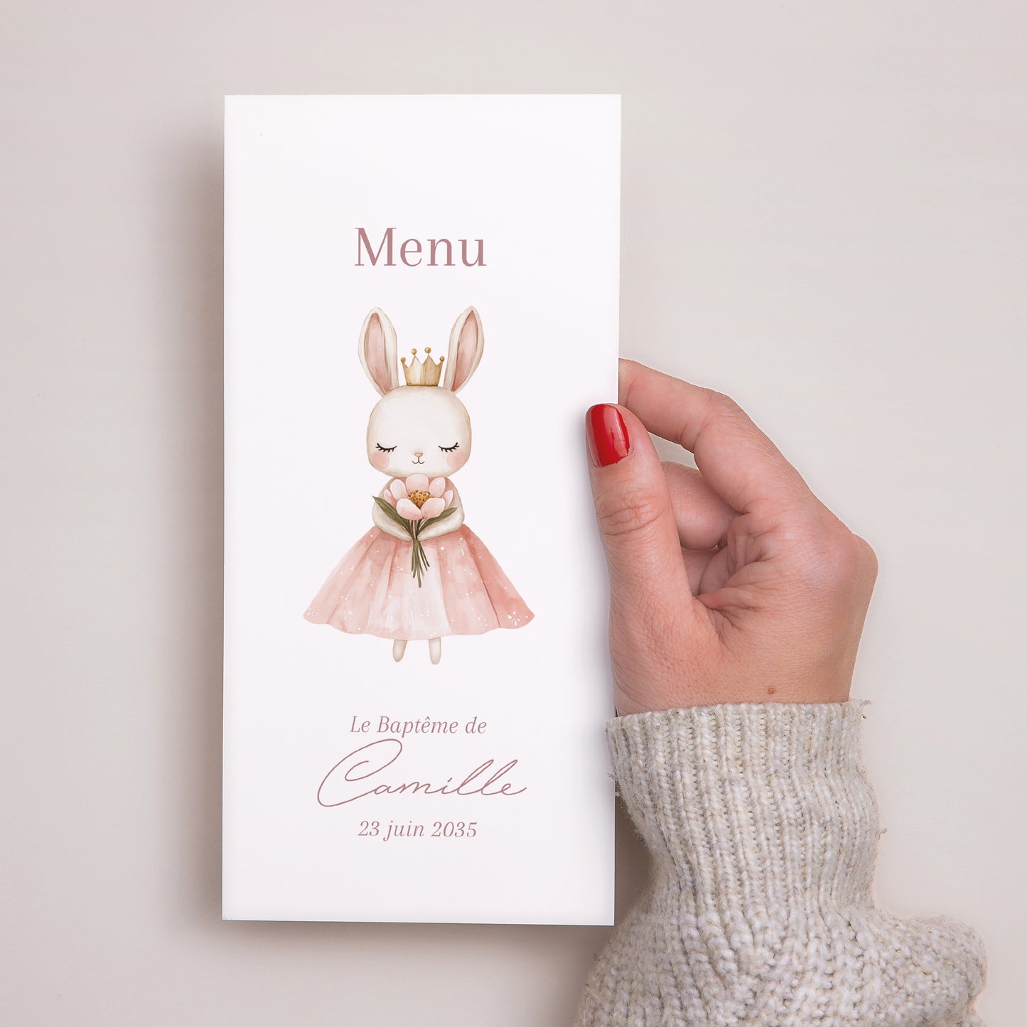 Menu Baptême Panoramique portrait Princesse du Jardin Secret photo N° 2