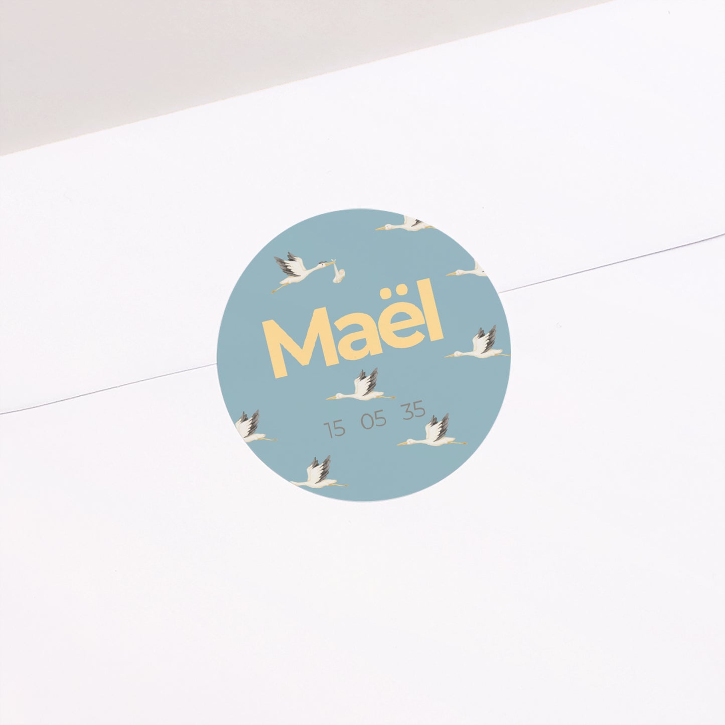 Sticker Naissance Rond Livraison spéciale photo N° 1