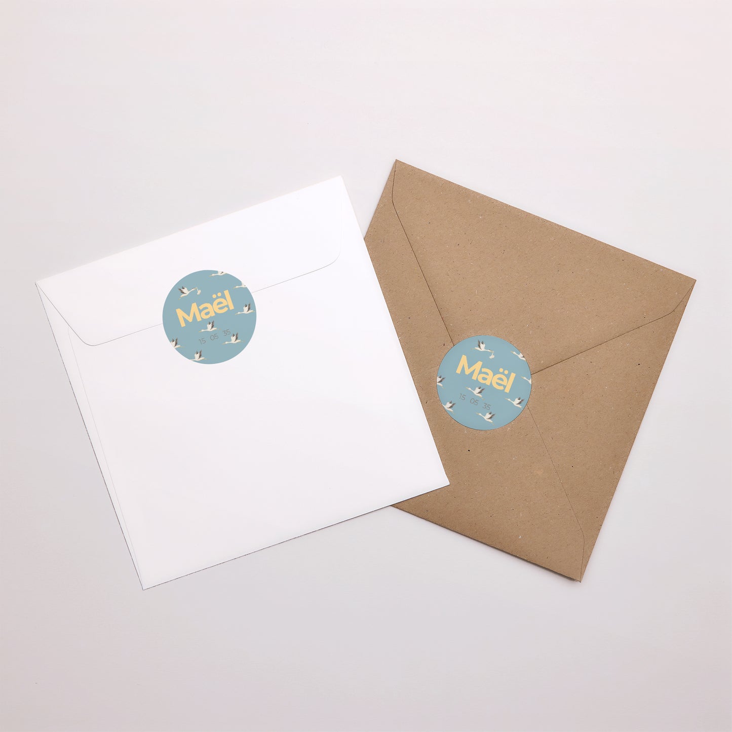 Sticker Naissance Rond Livraison spéciale photo N° 3