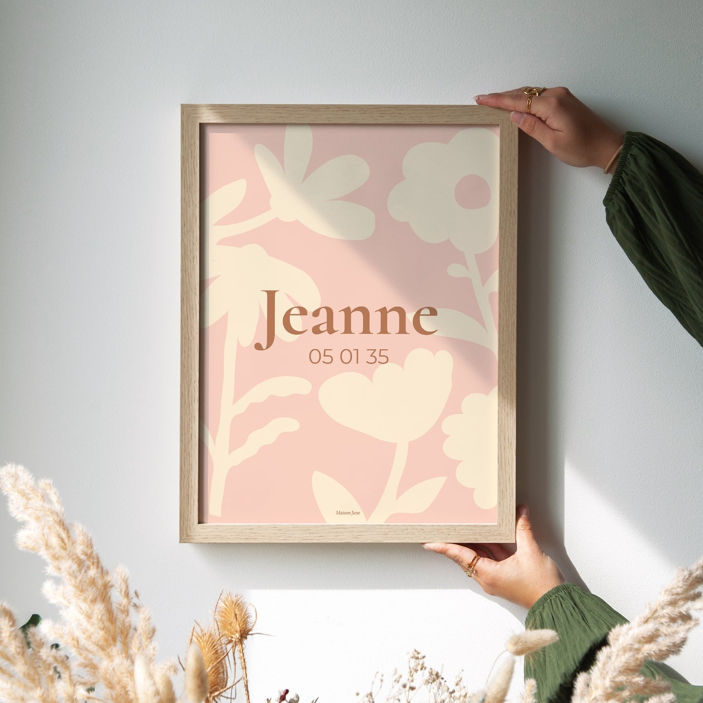 Affiche Naissance Portrait Baby flower photo N° 2