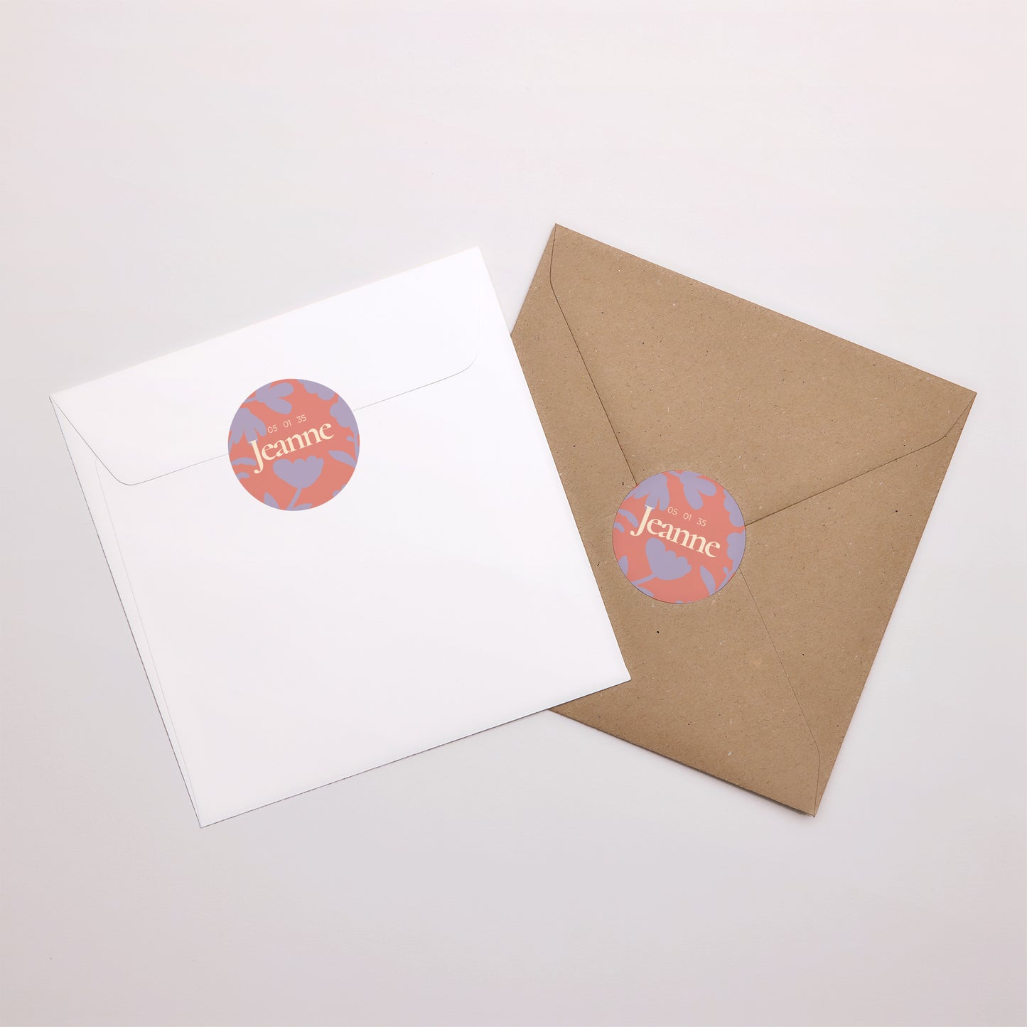 Sticker Naissance Rond Baby flower photo N° 3
