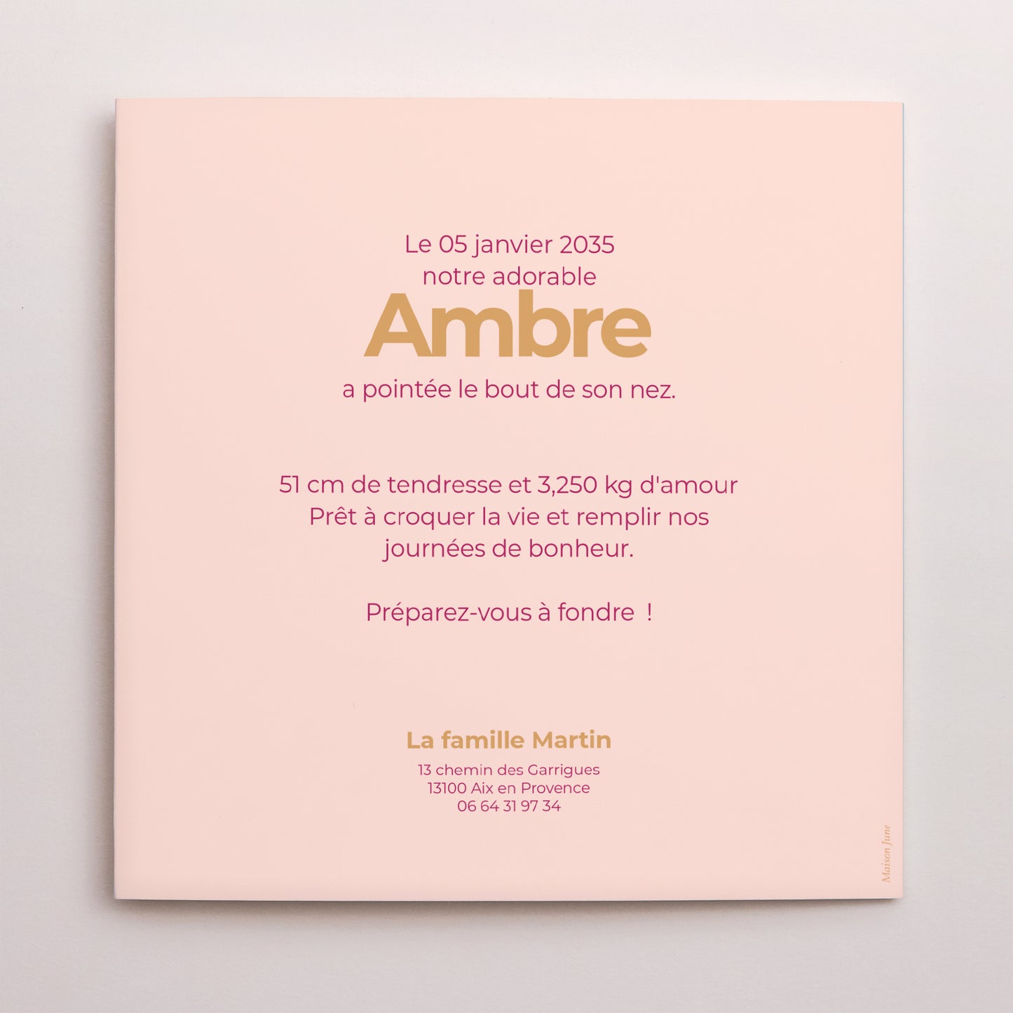 Faire-part Naissance Pochette disque Les fleurs photo N° 3