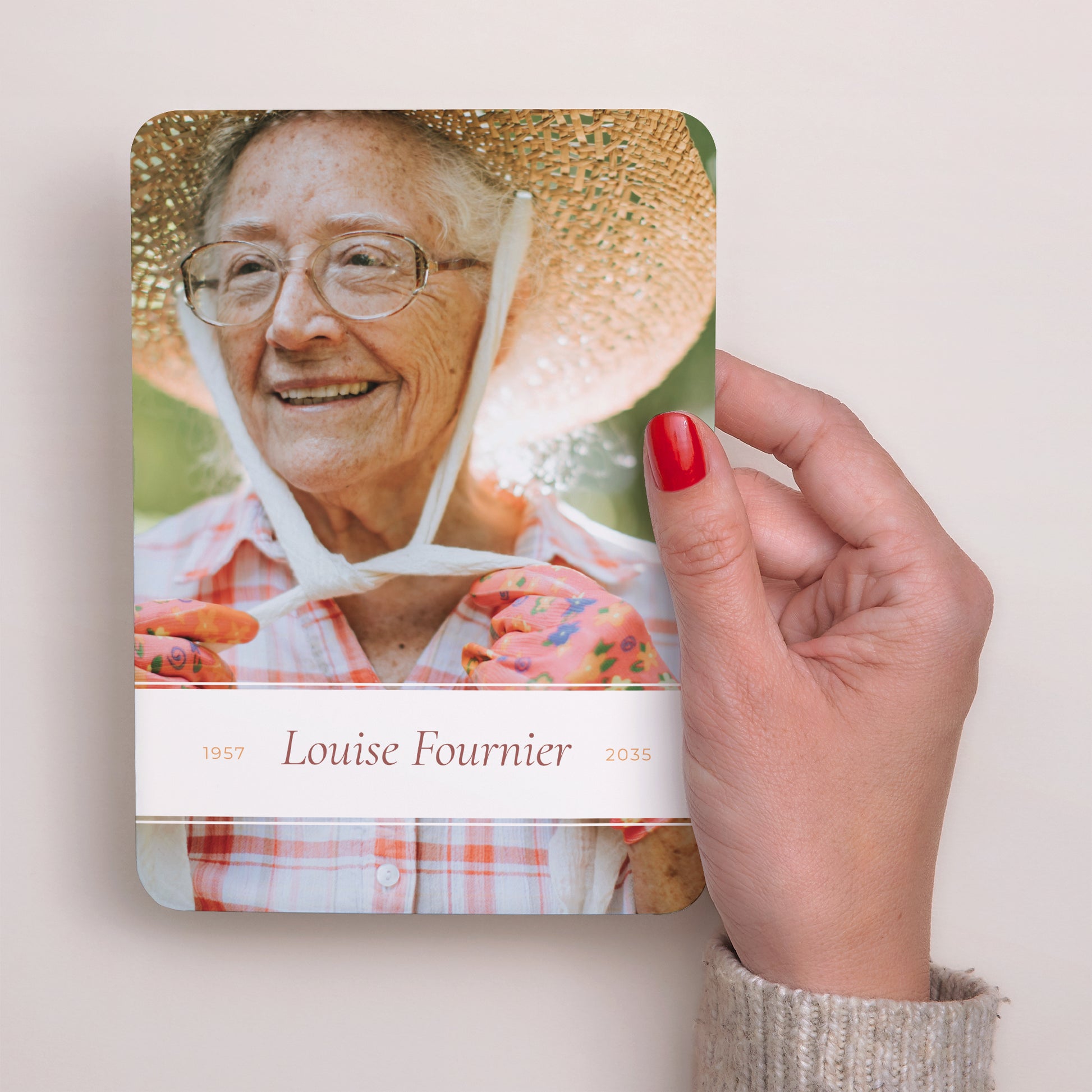 Faire-part Décès Portrait, bords arrondis Pour toujours photo N° 2