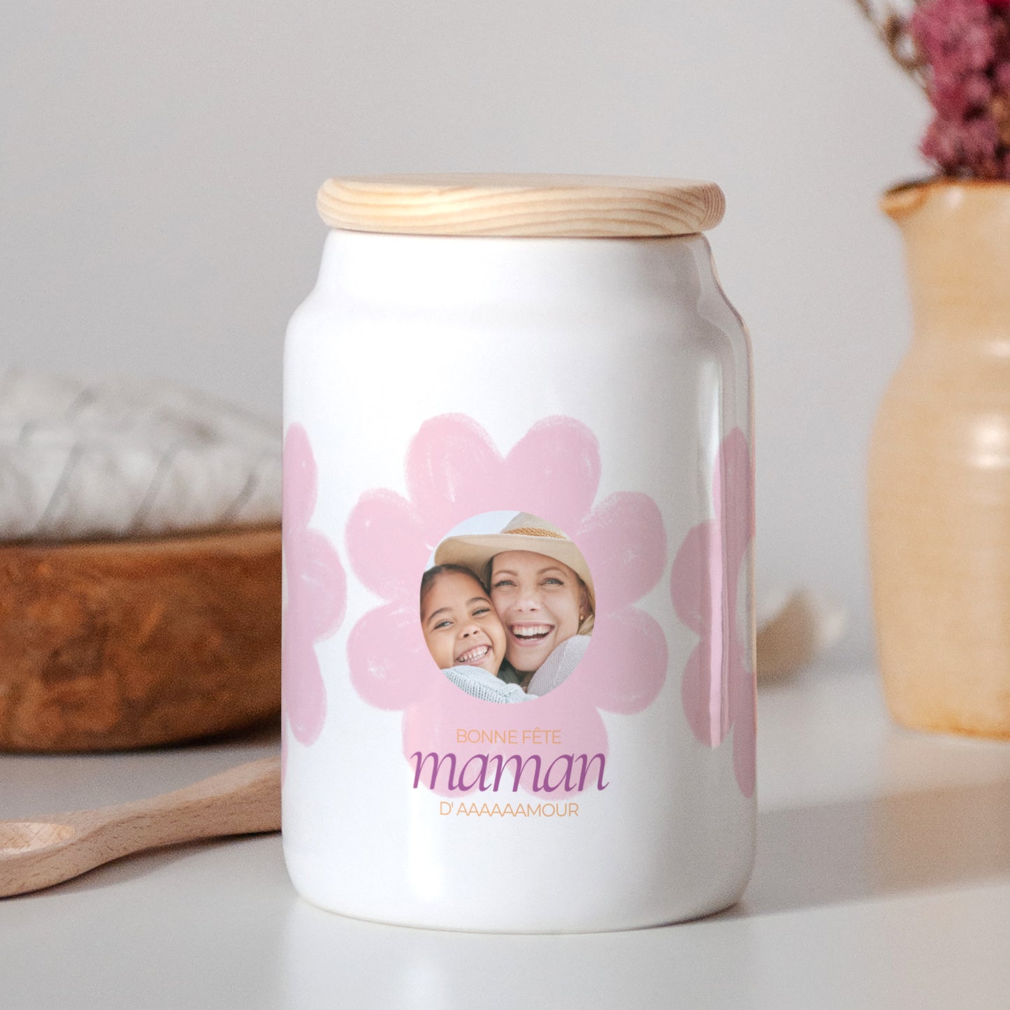 Pot en céramique Objets 65 cl Big flower photo N° 2