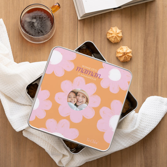 Boite métallique Objets Carrée Big flower photo