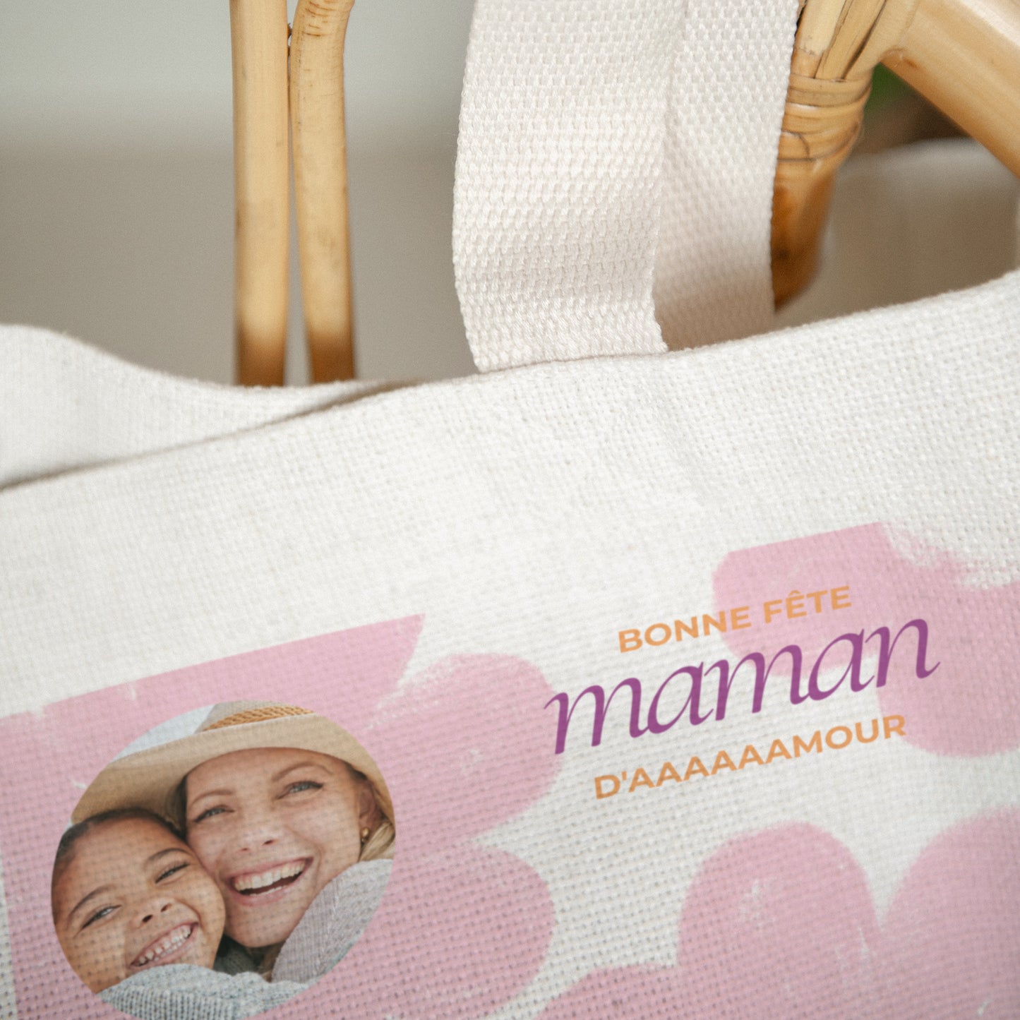 Tote bag Objets Anse en toile Big flower photo N° 3