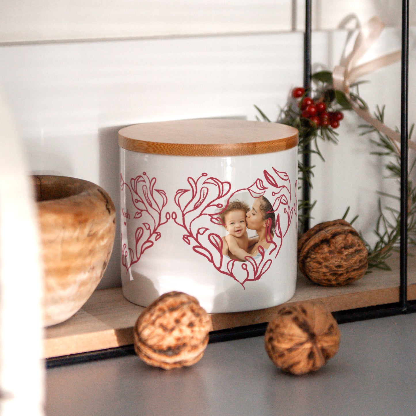 Pot en céramique Objets 48 cl Cœur feuillu photo N° 4