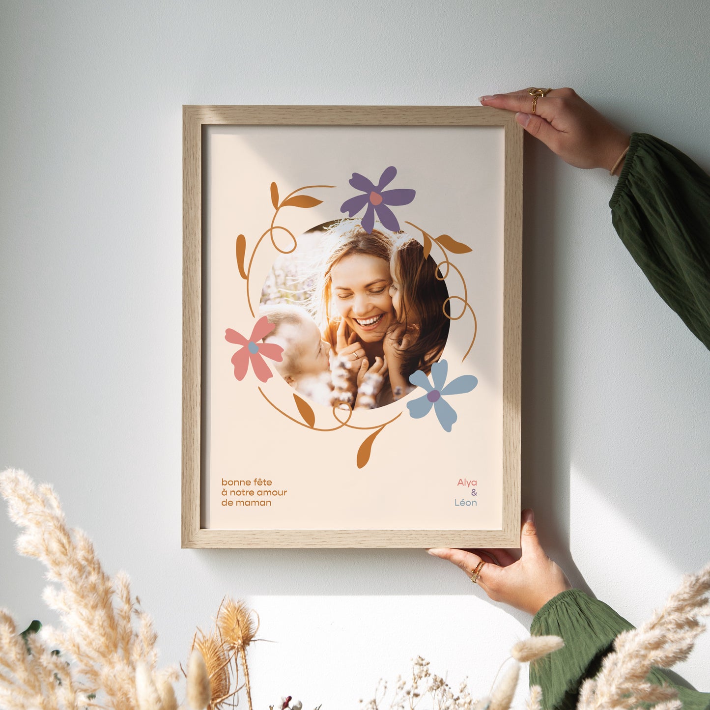 Affiche Objets Portrait Cercle de fleurs photo N° 2