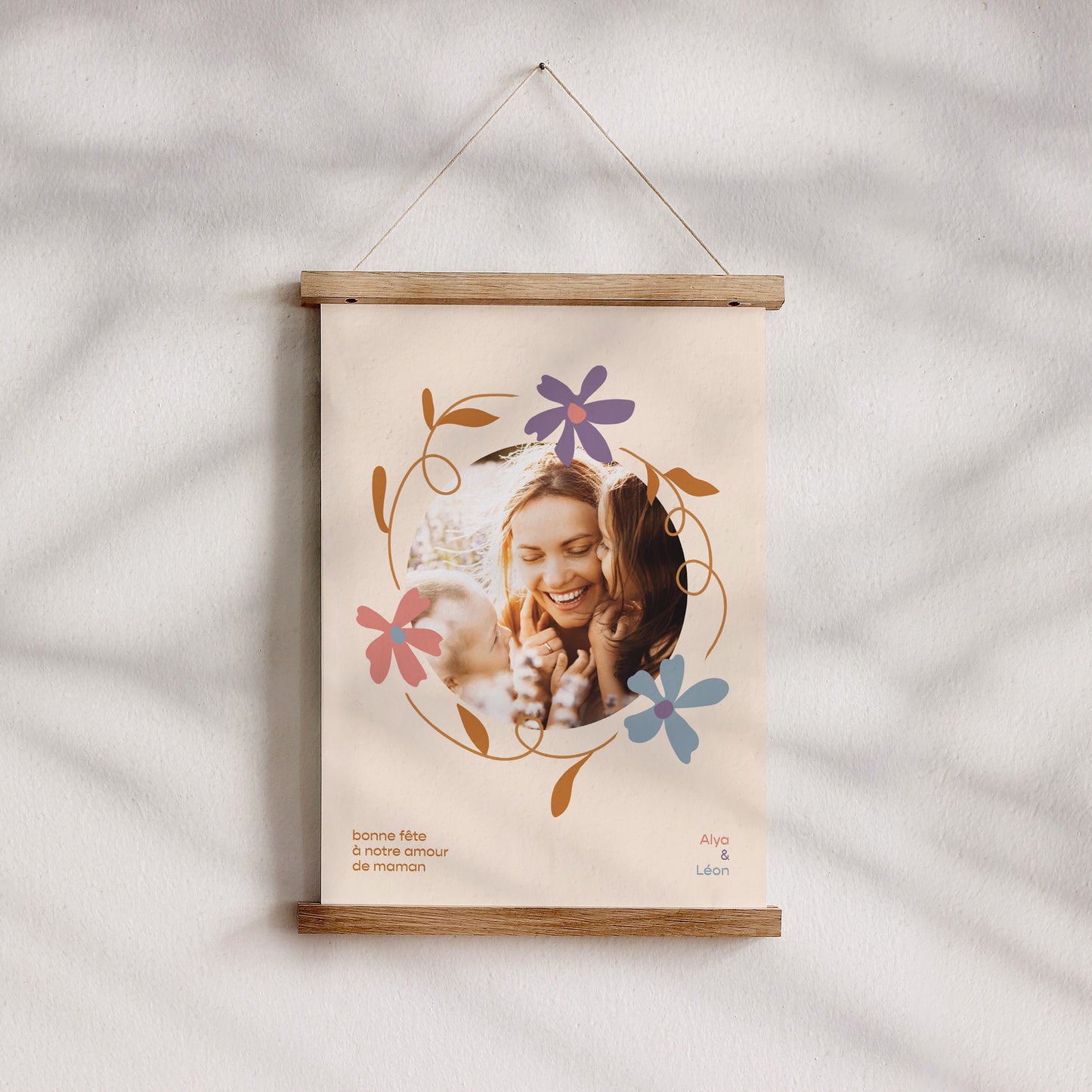 Affiche Objets Portrait Cercle de fleurs photo N° 4