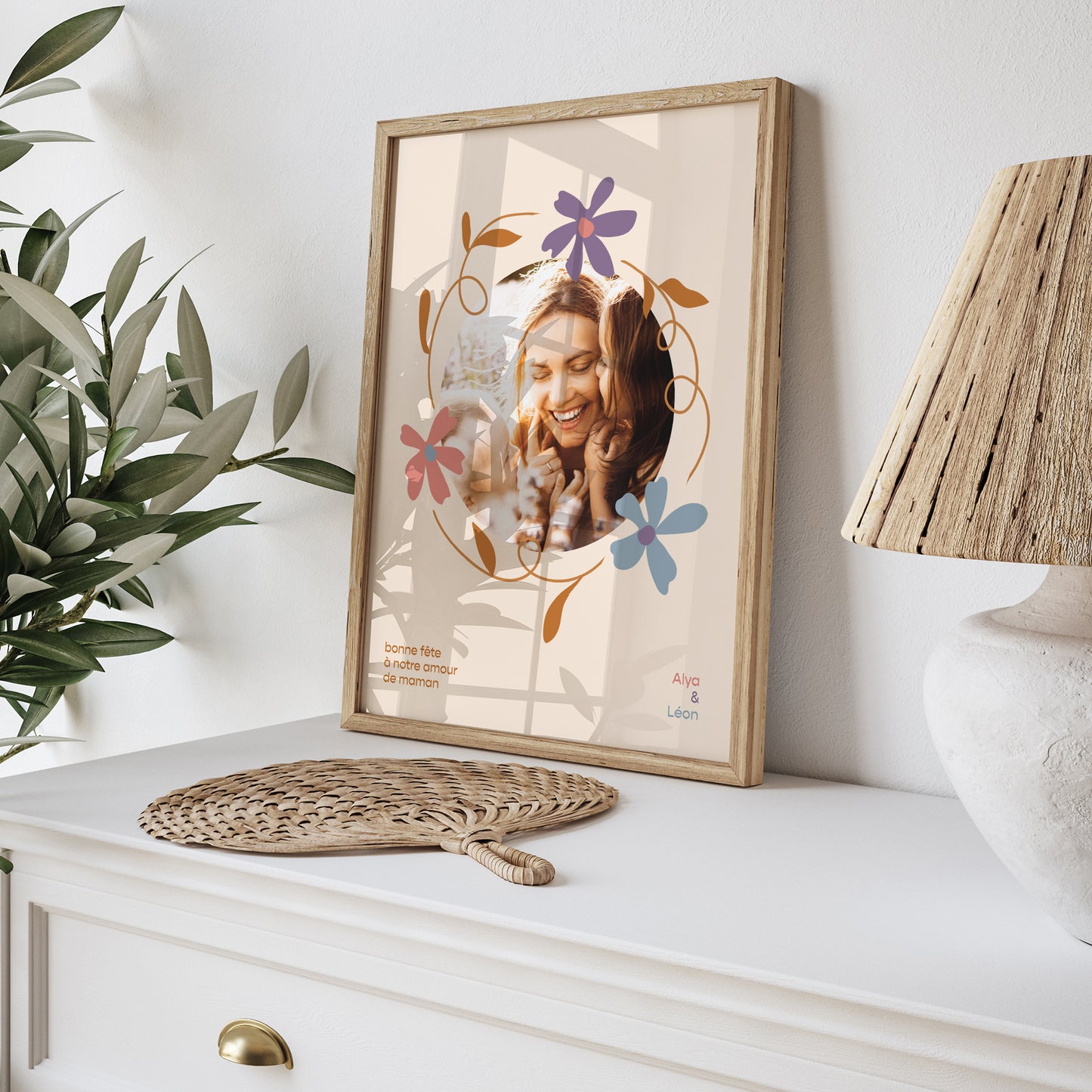 Affiche Objets Portrait Cercle de fleurs photo N° 5