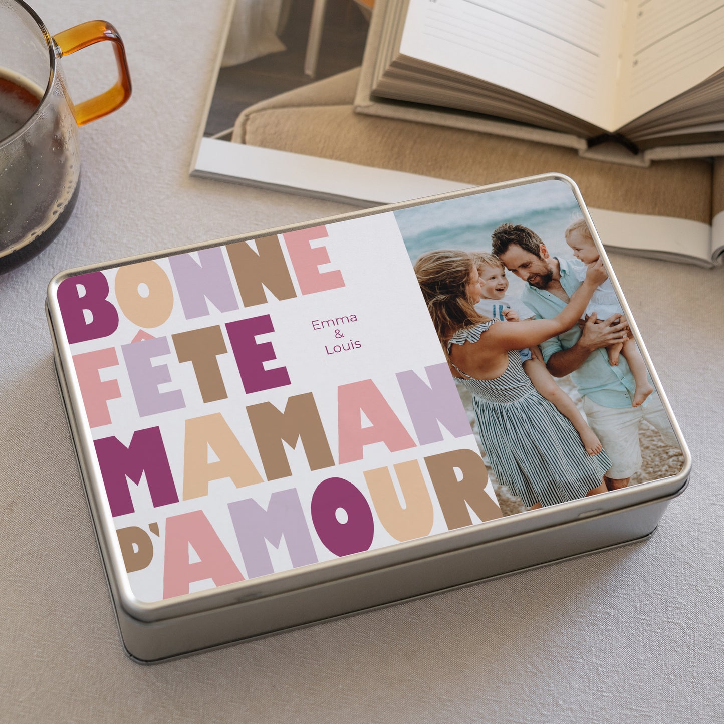 Boite métallique Objets Rectangle Loving mom photo N° 2