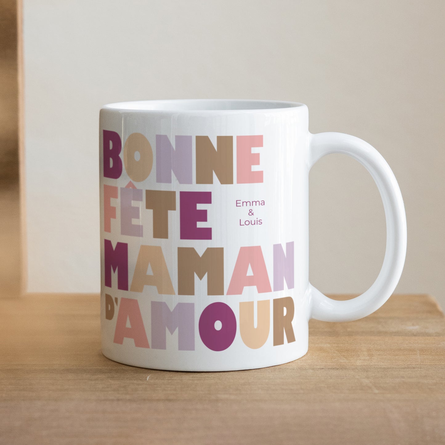Mug Objets Blanc Loving mom photo N° 1