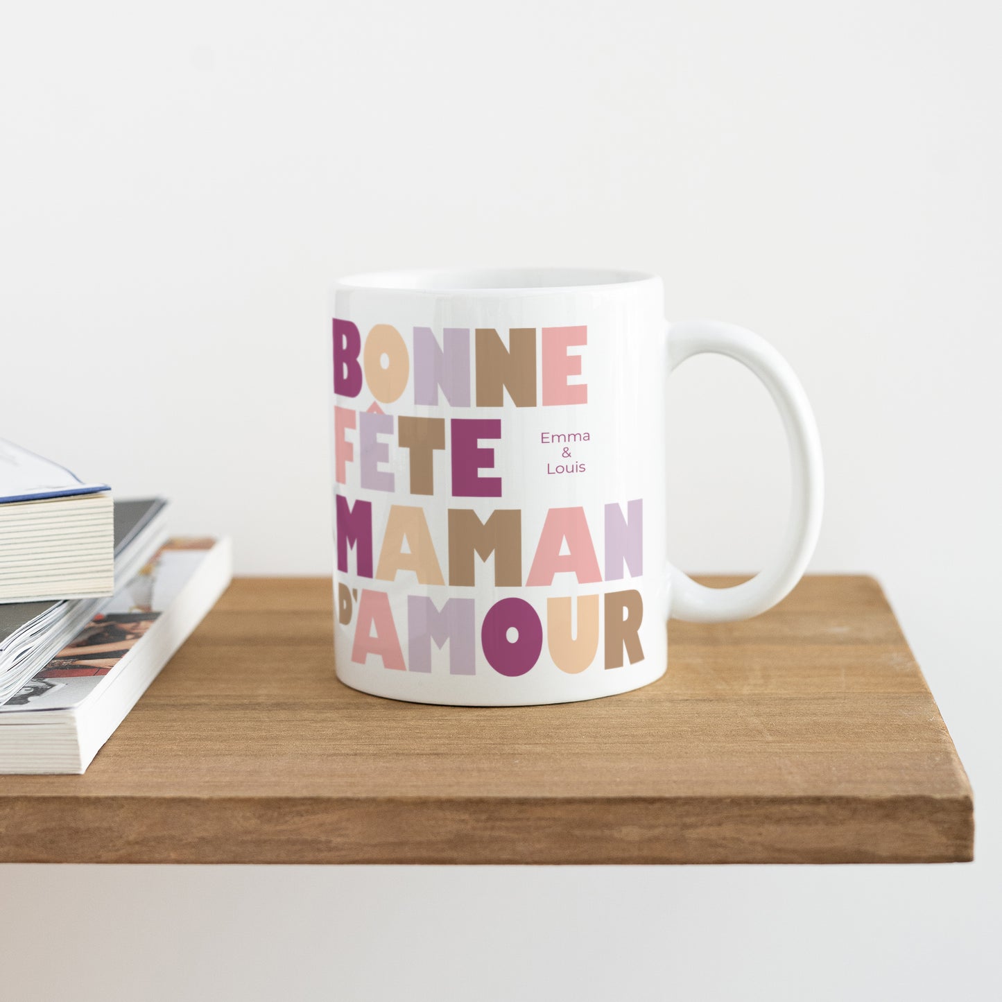 Mug Objets Blanc Loving mom photo N° 4