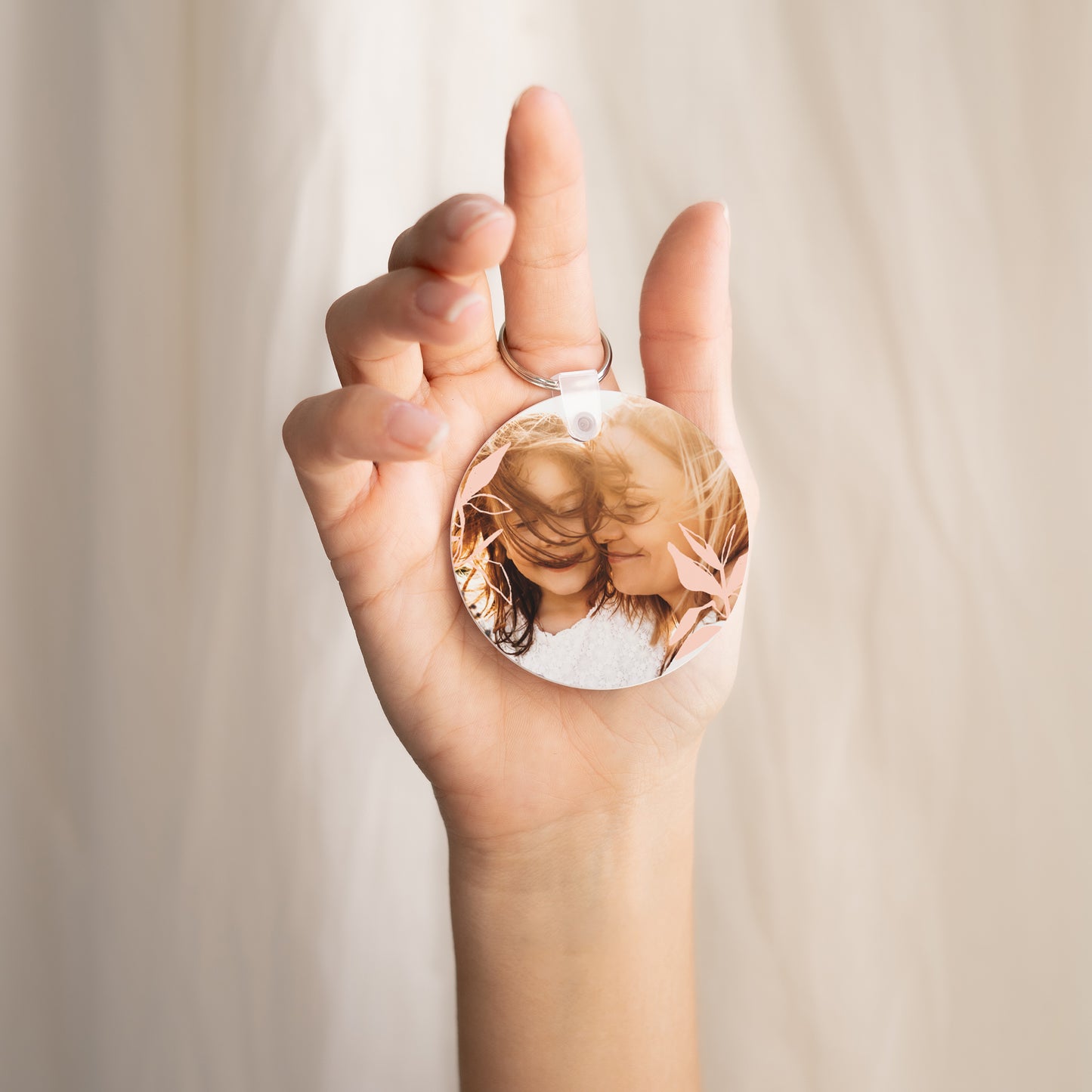 Porte-clés Objets Rond Feuillage & Tendresse photo N° 2