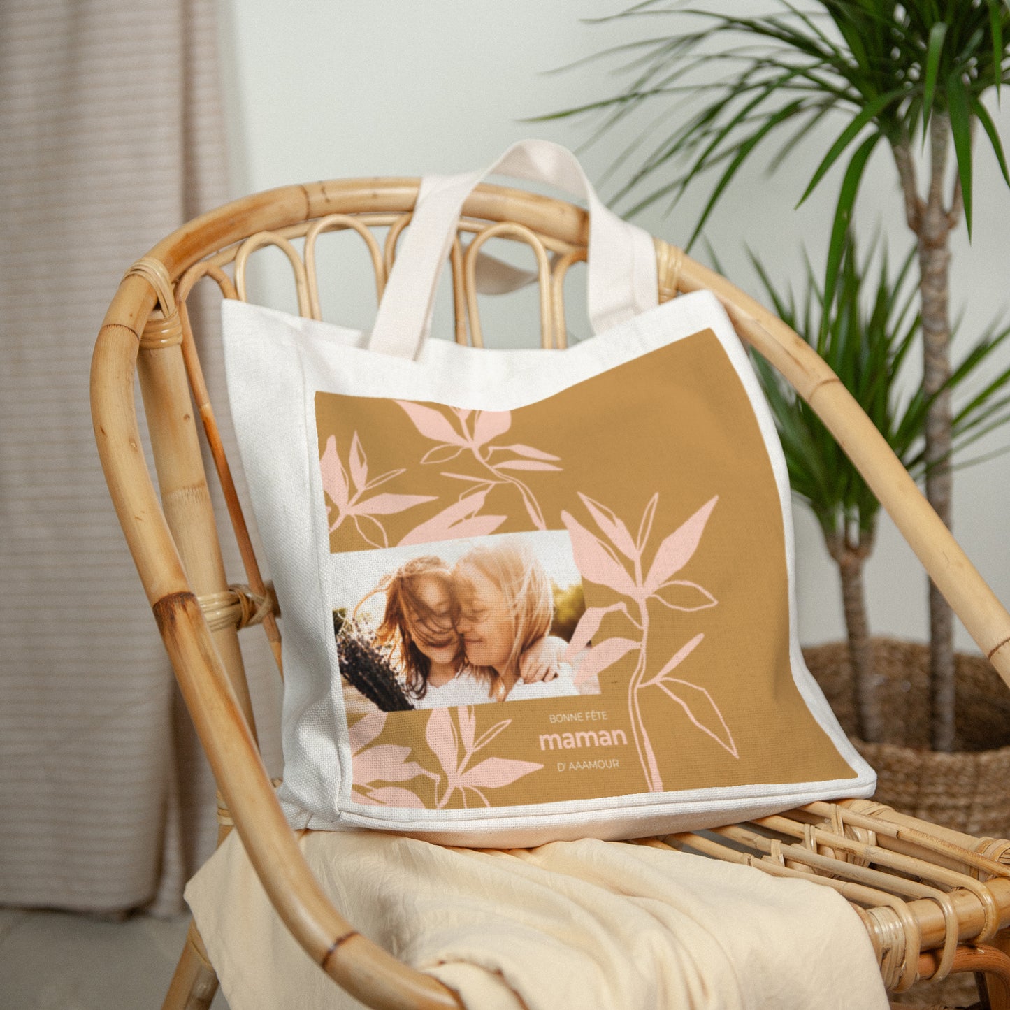 Tote bag Objets Anse en toile Feuillage & Tendresse photo N° 2