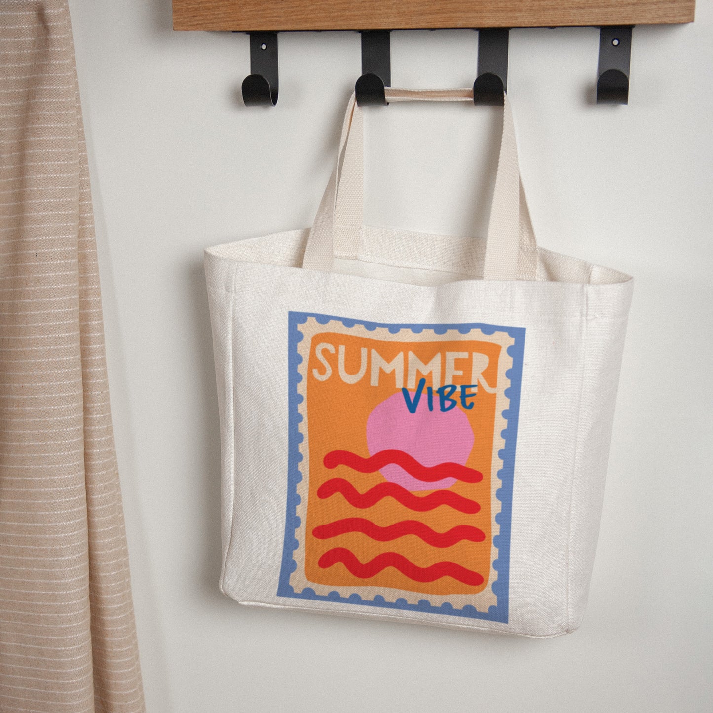 Tote bag Objets Anse en toile Summer vibe photo N° 1