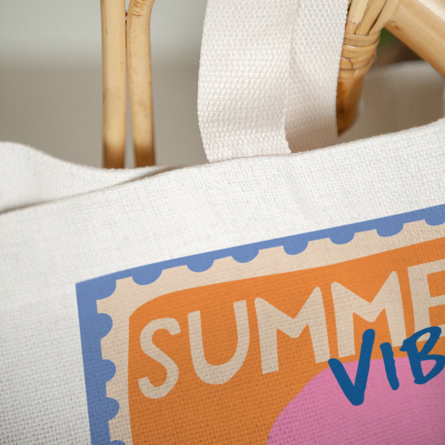 Tote bag Objets Anse en toile Summer vibe photo N° 3